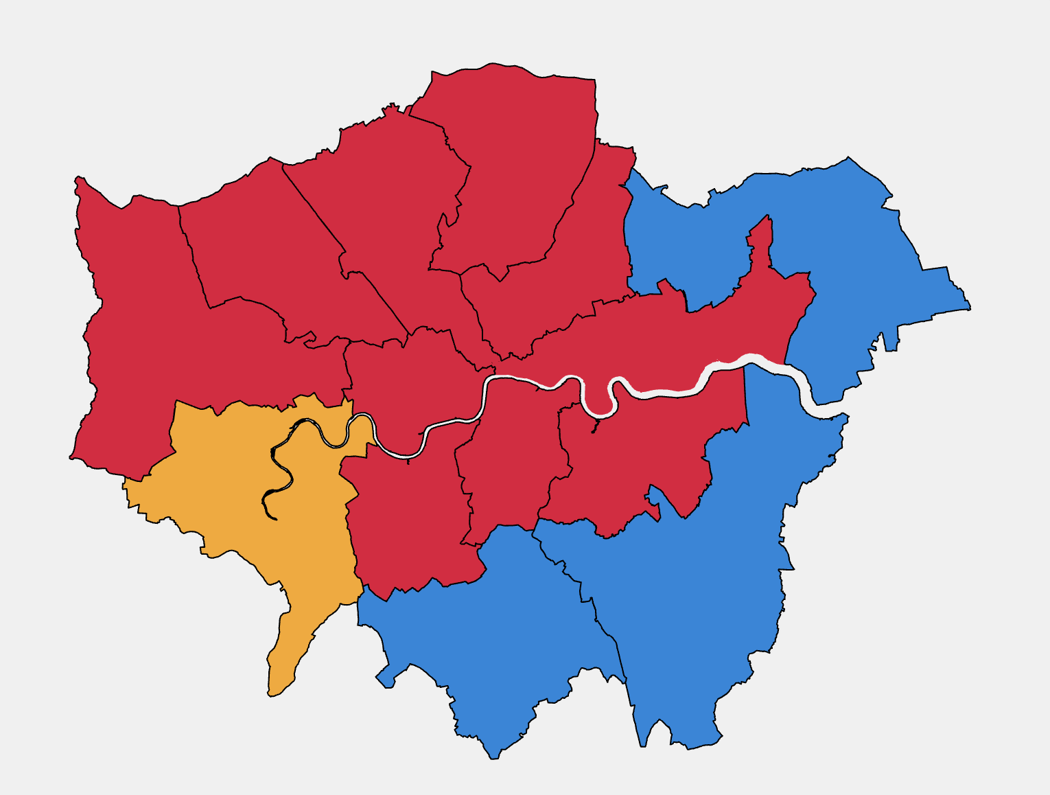 London Map with 2024 Results